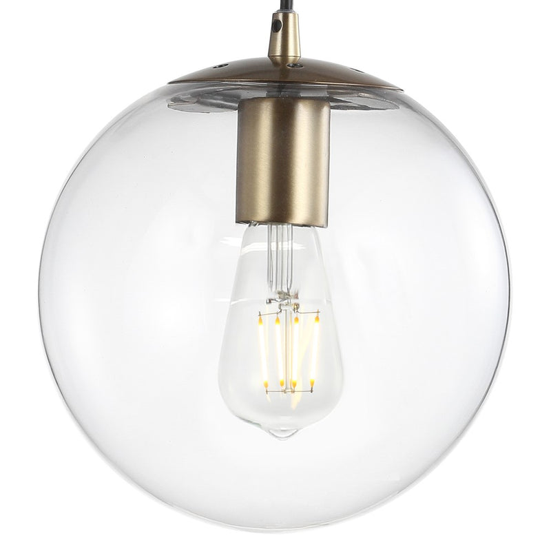 Bleecker 7.75" Metal/Glass Globe LED Pendant