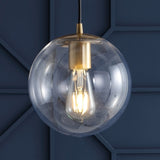 Bleecker 7.75" Metal/Glass Globe LED Pendant