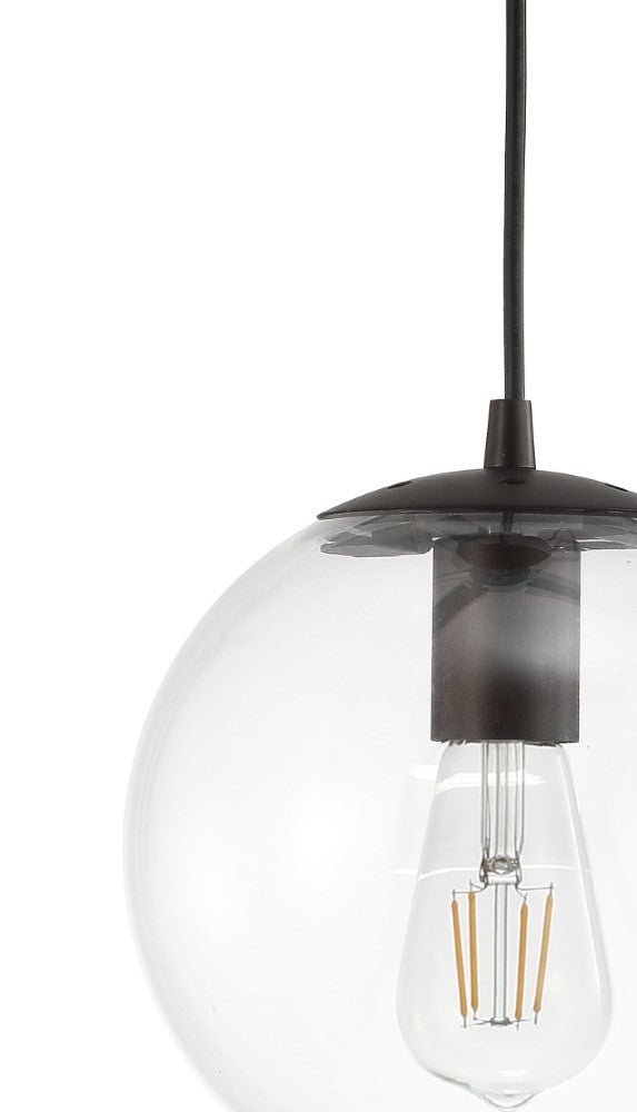Bleecker 7.75" Metal/Glass Globe LED Pendant