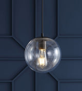 Bleecker 7.75" Metal/Glass Globe LED Pendant