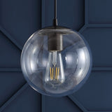 Bleecker 7.75" Metal/Glass Globe LED Pendant