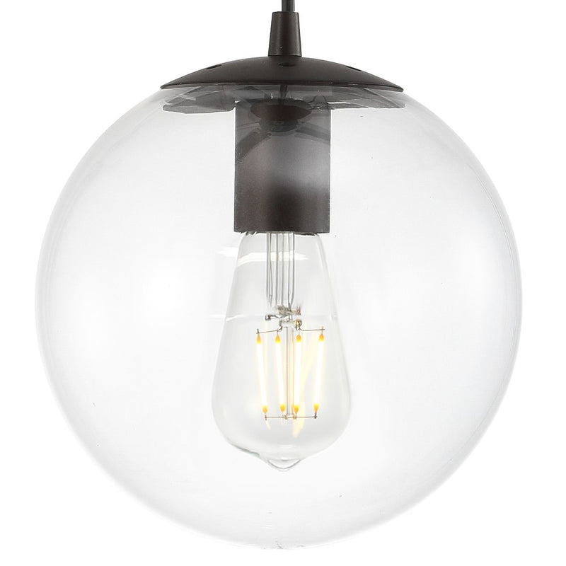 Bleecker 7.75" Metal/Glass Globe LED Pendant