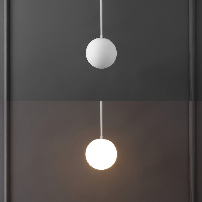 Bleecker 7.75" Metal/Glass Globe LED Pendant