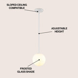 Bleecker 7.75" Metal/Glass Globe LED Pendant