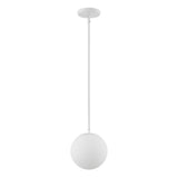 Bleecker 7.75" Metal/Glass Globe LED Pendant