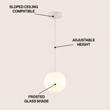 Bleecker 7.75" Metal/Glass Globe LED Pendant