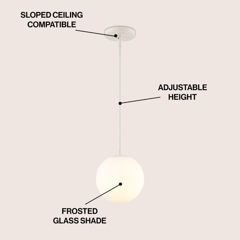 Bleecker 7.75" Metal/Glass Globe LED Pendant