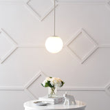 Bleecker 7.75" Metal/Glass Globe LED Pendant