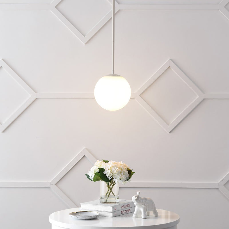 Bleecker 7.75" Metal/Glass Globe LED Pendant