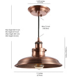 Bedford 11" Adjustable Iron Industrial Rustic LED Pendant - JONATHAN Y