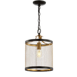 Elena 10" Lantern Metal LED Pendant - JONATHAN Y
