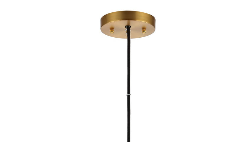 Remy 15.75" Adjustable Iron/Glass Art Deco Mid Century Globe LED Pendant - JONATHAN Y