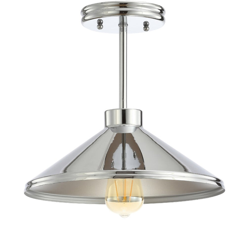 Cisco 11.75" Iron Modern Farmhouse LED Semi Flush Mount - JONATHAN Y