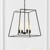 Hutson 21" Iron Modern Angled LED Chandelier - JONATHAN Y
