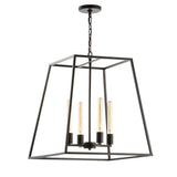 Hutson 21" Iron Modern Angled LED Chandelier - JONATHAN Y