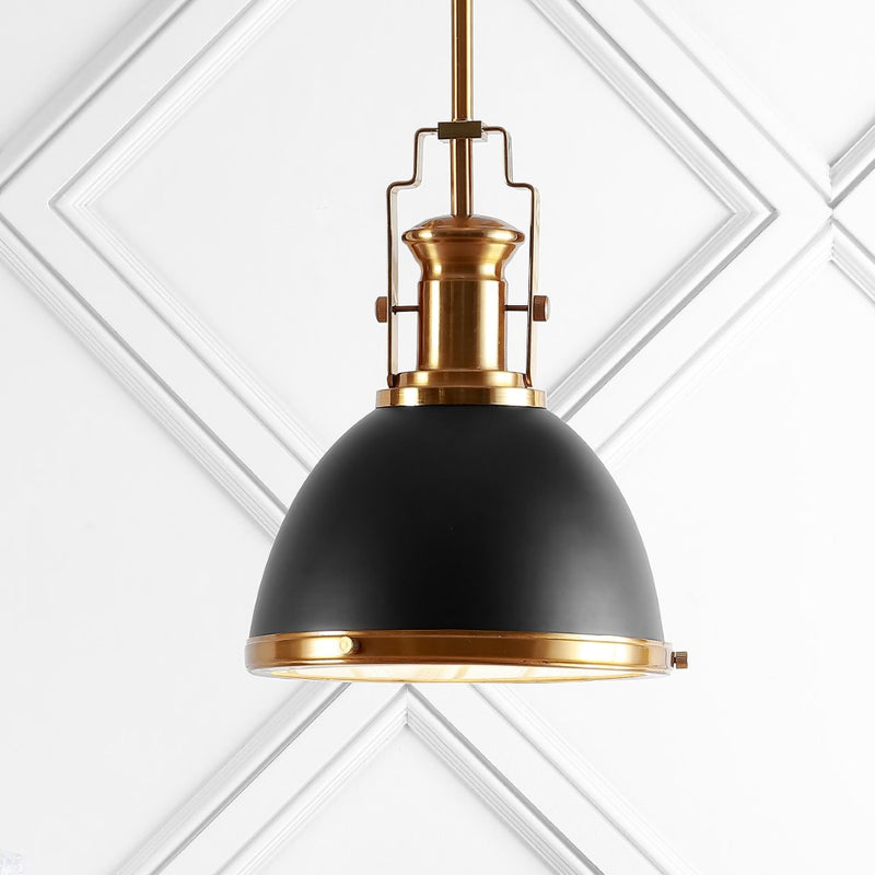 Homer Modern Industrial Iron LED Dome Pendant