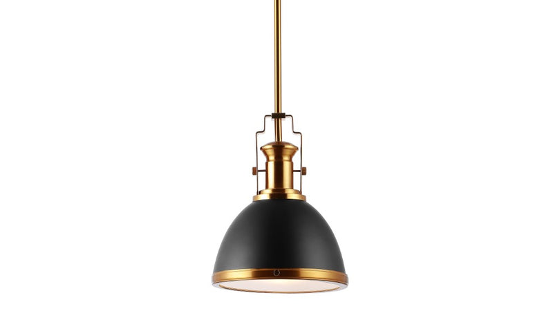 Homer Modern Industrial Iron LED Dome Pendant