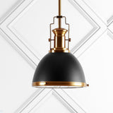 Homer Modern Industrial Iron LED Dome Pendant