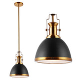 Homer Modern Industrial Iron LED Dome Pendant
