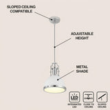 Homer Modern Industrial Iron LED Dome Pendant Black/Chrome / 10'' – ICONS