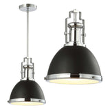 Homer Modern Industrial Iron LED Dome Pendant