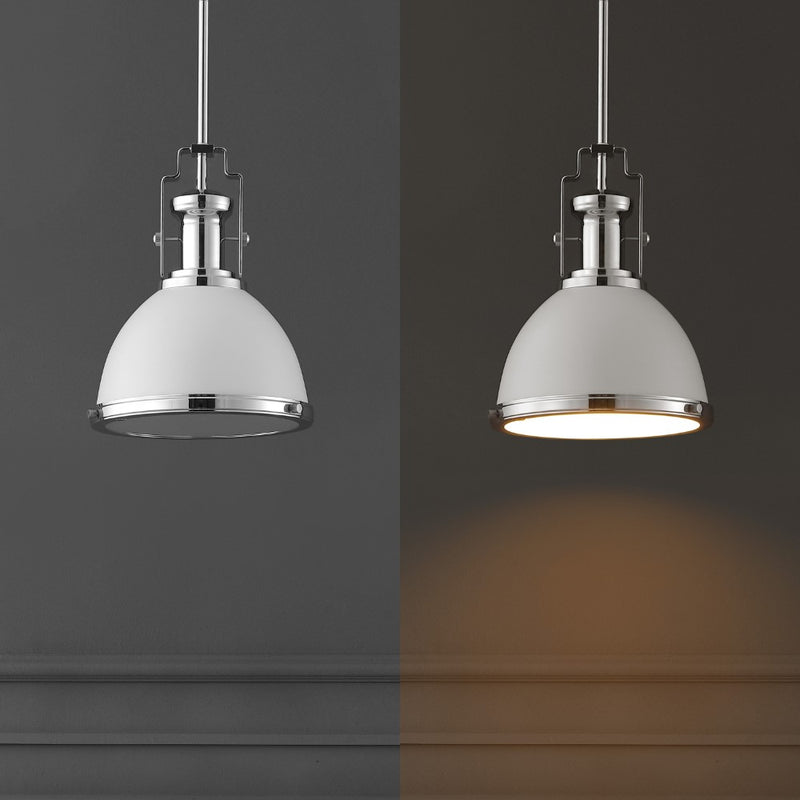 Homer Modern Industrial Iron LED Dome Pendant