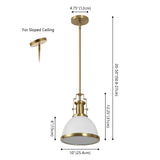 Homer Modern Industrial Iron LED Dome Pendant