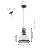 Homer Modern Industrial Iron LED Dome Pendant