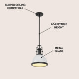 Homer Modern Industrial Iron LED Dome Pendant