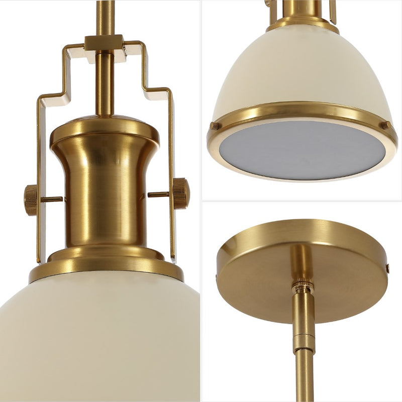 Homer Modern Industrial Iron LED Dome Pendant