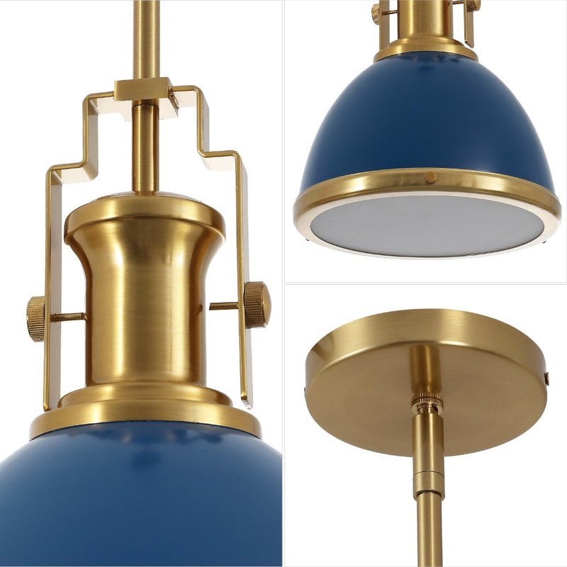 Homer Modern Industrial Iron LED Dome Pendant