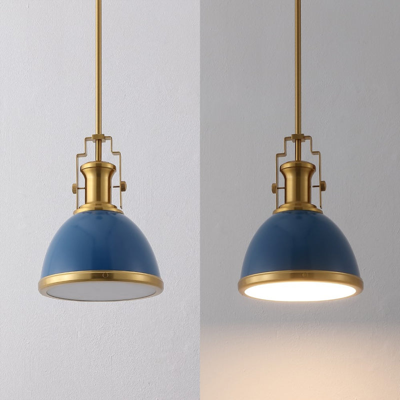 Homer Modern Industrial Iron LED Dome Pendant