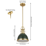 Homer Modern Industrial Iron LED Dome Pendant