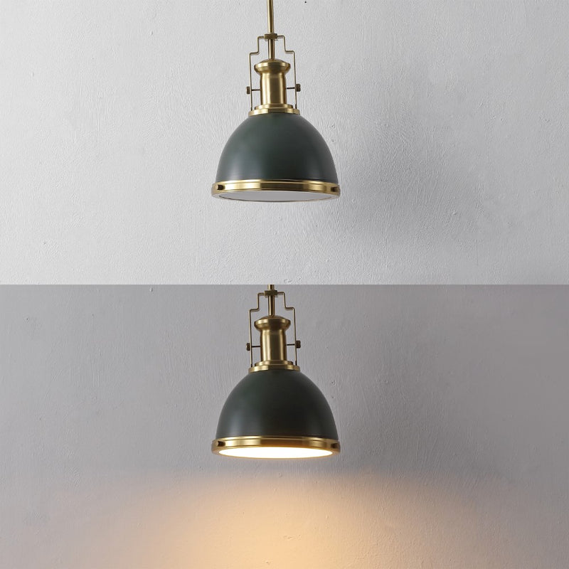 Homer Modern Industrial Iron LED Dome Pendant