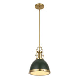 Homer Modern Industrial Iron LED Dome Pendant