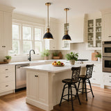 Homer Modern Industrial Iron LED Dome Pendant