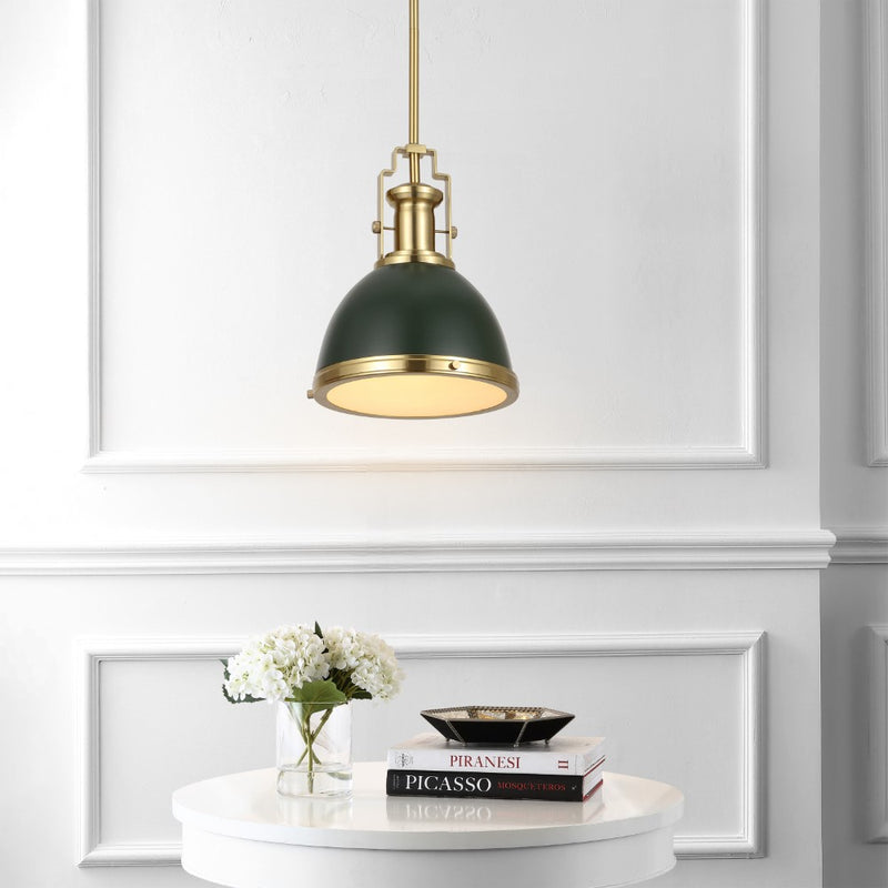 Homer Modern Industrial Iron LED Dome Pendant