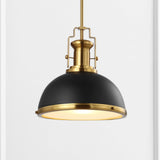 Homer Modern Industrial Iron LED Dome Pendant
