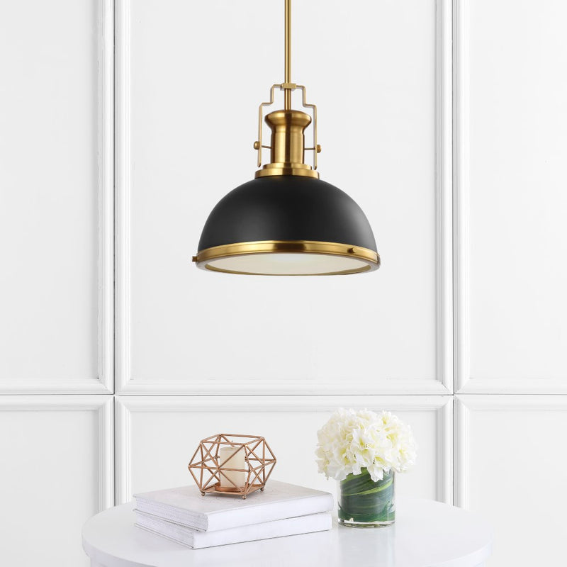 Homer Modern Industrial Iron LED Dome Pendant