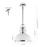 Homer Modern Industrial Iron LED Dome Pendant