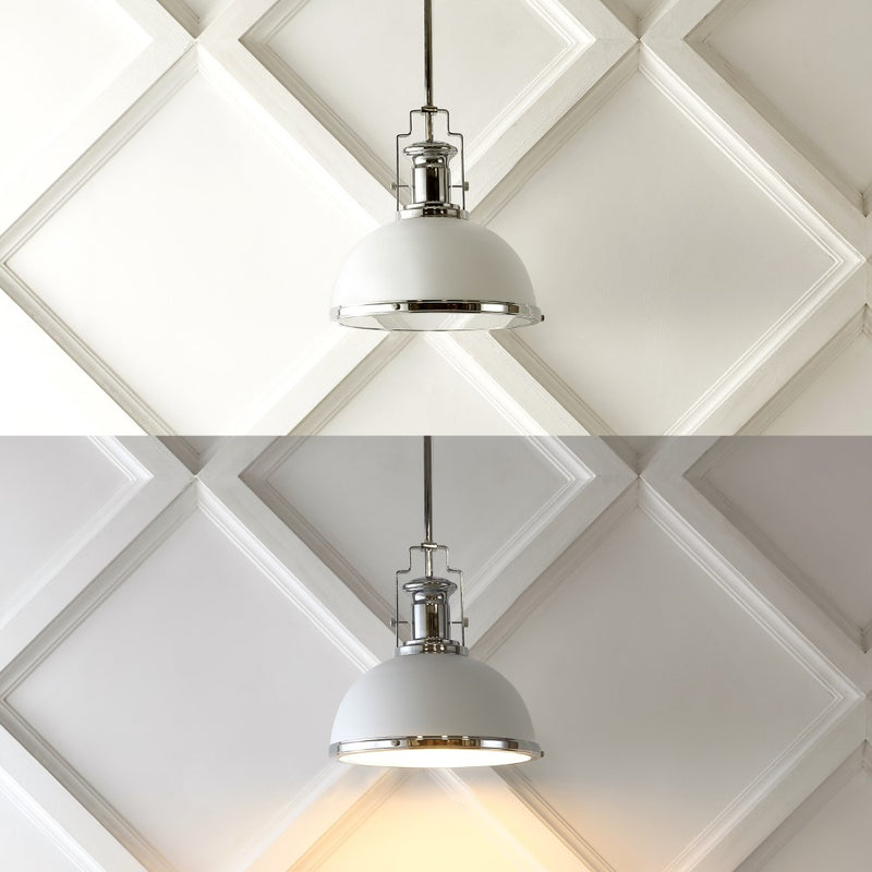 Homer Modern Industrial Iron LED Dome Pendant
