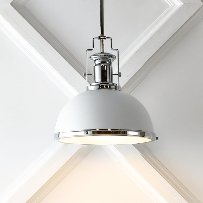 Homer Modern Industrial Iron LED Dome Pendant