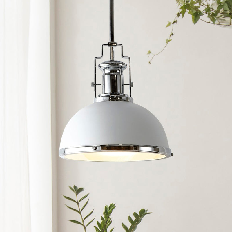 Homer Modern Industrial Iron LED Dome Pendant