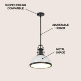 Homer Modern Industrial Iron LED Dome Pendant