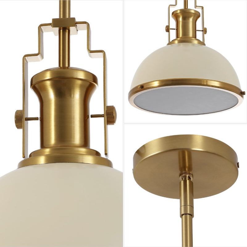 Homer Modern Industrial Iron LED Dome Pendant
