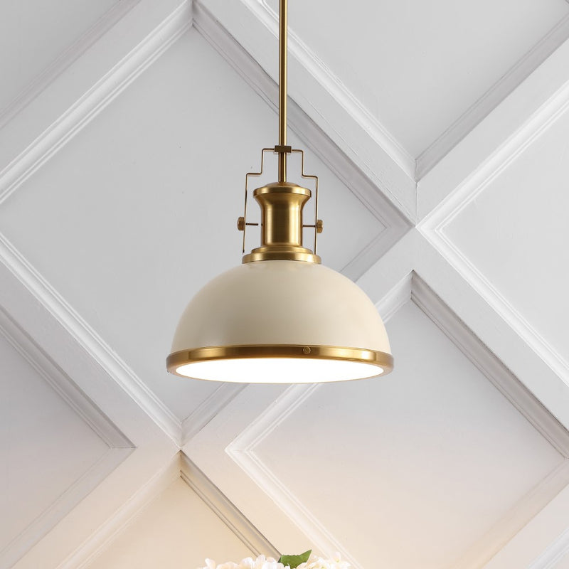 Homer Modern Industrial Iron LED Dome Pendant
