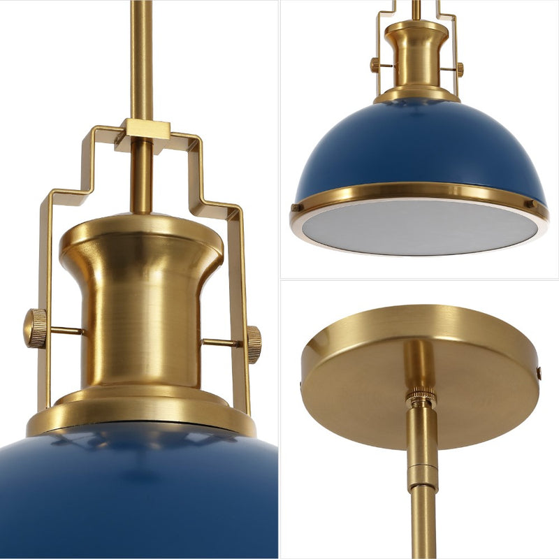 Homer Modern Industrial Iron LED Dome Pendant
