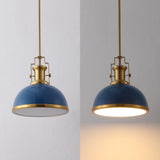 Homer Modern Industrial Iron LED Dome Pendant