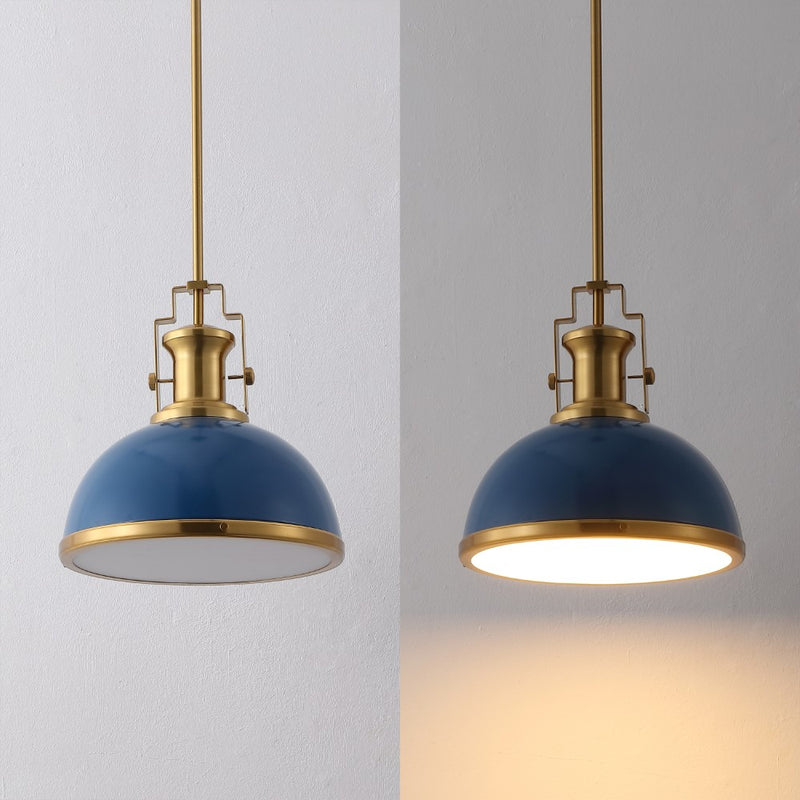 Homer Modern Industrial Iron LED Dome Pendant