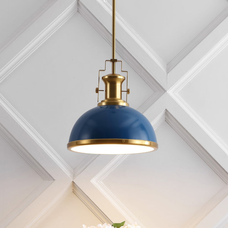 Homer Modern Industrial Iron LED Dome Pendant